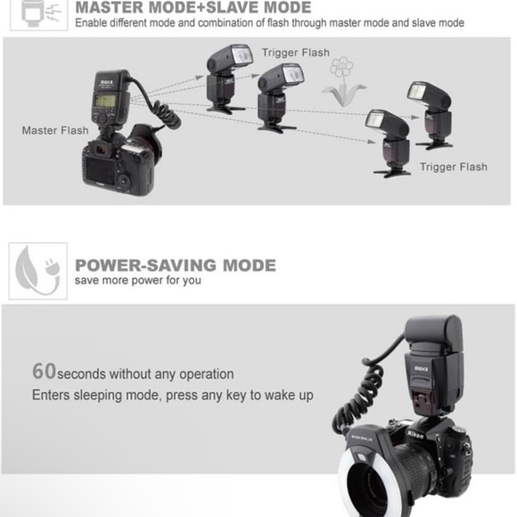 Meike iTTL TTL LED Macro Ring Flash Light for cannon like new - Picture 3 of 8